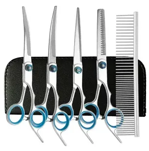 Kit Tijera X 4 Canina Jaguar + Peinilla